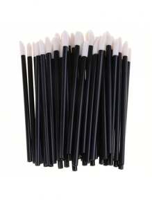 200 Black Makeup Brushes Set, 50 Black Eye Black Brushes, 100 Mini Makeup Brushes, 50 Lipstick Applicators, With Eyelash Extension Lipstick Management Box, Including 1 Plastic Storage Box, Eye Eye Black Stick, Mini Cleaning Brush, Lipstick Lip Applicator, Soft Brush Head, Necessary Tools For Makeup Brushes