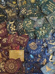 1 paquete de 45 hojas de pegatinas de planificador con patrones vintage, material decorativo de pegatinas estéticas y creativas para manualidades DIY, regalo de festival, artículos de scrapbooking personalizados, útiles escolares, útiles escolares, vuelta al colegio