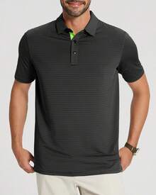 Golf Shirts For Men - Moisture Wicking Short Sleeve Performance Sport Casual Striped Collared Mens Polo Shirt-2025 - Sọc xanh trắng - Xem 4