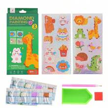 1 pieza Conjunto de juguete de pegatina de diamantes de imitación de 5D con brillo holográfico aleatorio para manualidades DIY