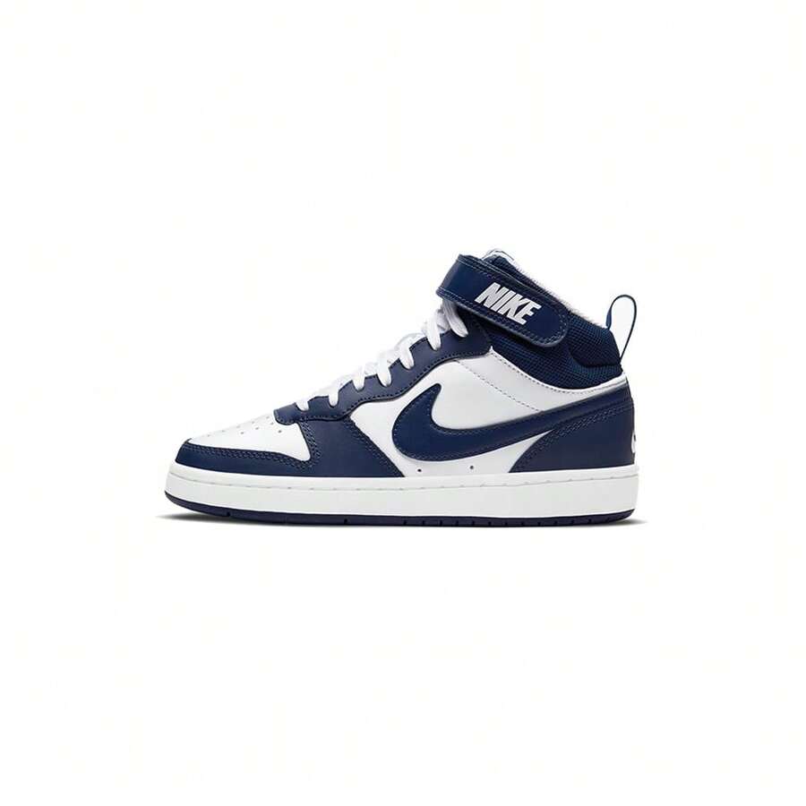 Nike Zapatillas casuales COURT BOROUGH MID 2 (GS) de uso diario y ocio para jóvenes - Blanco azul - Ver 1
