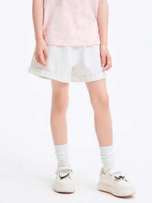 Balabala 儿童裤子 女童夏季纯棉时尚短裤