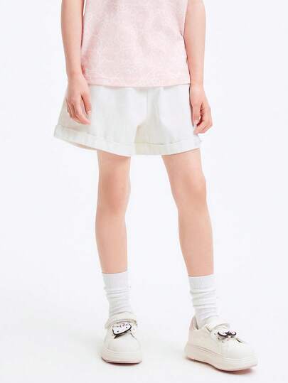 Balabala 儿童裤子 女童夏季纯棉时尚短裤