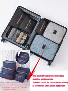 1 Set mit 6 Stück Packtaschen für Reisen, Organizer Taschen mit großer Kapazität - beinhaltet Make-up Tasche, Kulturbeutel, Kleidersack, geeignet zum Verstauen von Kleidung, Schuhen, Kosmetik, Elektronik, Accessoires, ideal für Reisen, Urlaub, Geschäftsreisen, Heimorganisation, Abschlussgeschenk für Schule, Schul-Zubehör, Schulsachen