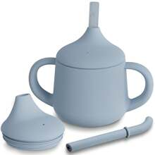 Moonkie Silicone Baby Sippy Cups | 3 Stages Training Cup Straw Cup For Infants Toddlers And Kid | 4 Oz 1Pack