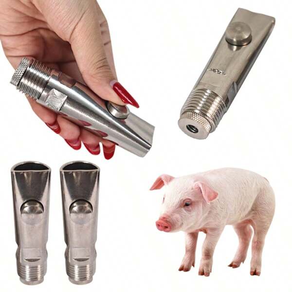 2 Stücke große Knopf Metall, geeignet für Schweine, Schweinezucht Zubehör