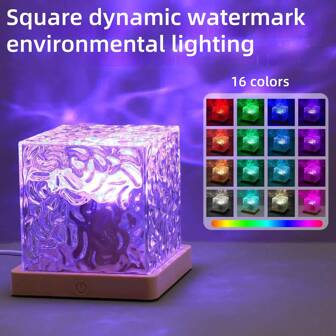 1 pezzo Luce notturna a proiezione dinamica, lampada rotante creativa, regalo romantico, alimentato tramite USB, 16 colori con controllo touch/telecomando, adatto per camera da letto, soggiorno, appuntamenti, feste di compleanno, cene, regali per le vacanze