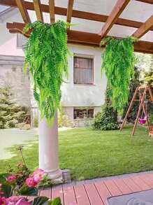 1/2/5pcs 31.49 Inch Artificial Hanging Bamboo Rattan, Artificial Hanging Fern, Vine Hanging Green Decorative Plants, UV Protection, Suitable For Outdoor Garden Yard Decoration, Wedding Decoration, Wedding Venue Decoration, Corridor Balcony Decoration, Party Decoration