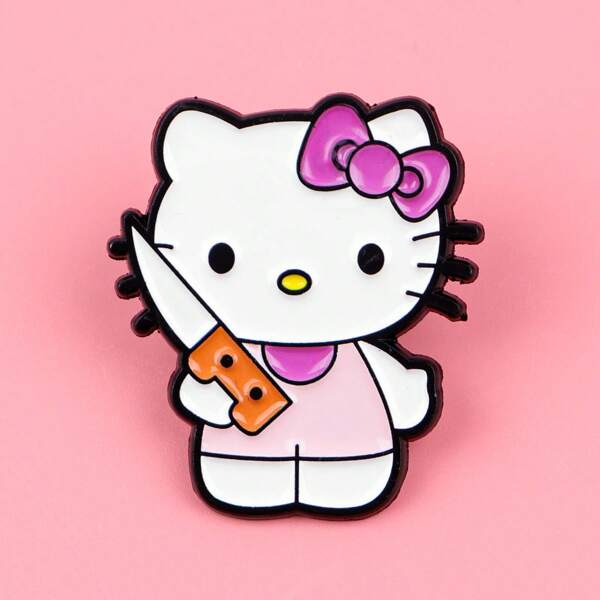 Sanrio Insignias de esmalte bonitas, alfileres de solapa, insignias para mochila, broche de mujer, regalo de joyería de accesorios de moda para ropa