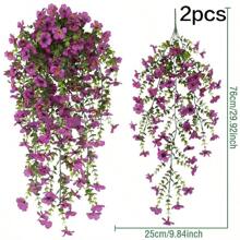 2pcs UV-Resistant Daisy Hanging Flowers - Realistic Artificial Flower Decor For Indoor And Outdoor, Perfect For Porch, Window, Yard - Easy Maintenance
