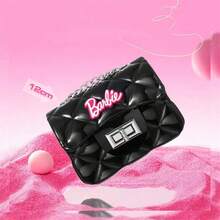 芭比系列果冻包 - 时尚女士斜挎包、迷你单肩包、大容量手机零钱包、化妆品收纳小方包、生日礼物 - 黑色 - 查看 5