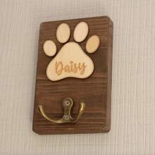 Personalised Dog Lead Holder, Wooden Dog Leash Hanger, Handmade Dog Sign, Leash Storage, Wood Sign