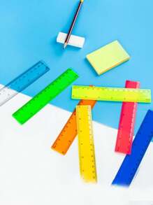 Righello in plastica da 6 pollici con marcature precise - Strumento di misurazione di alta qualità adatto per scuole, uffici, hobby e progetti artistici