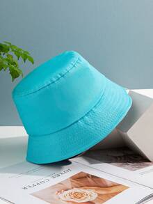 1pc Women's Fashion Casual Solid Color Bucket Hat, Sun Protective, Suitable For Outdoor And Daily Wear