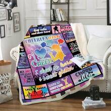 Cheerleader Gifts Blanket,Cheerleading Gifts Girls Throw Blanket,Cheer Gifts Cheerleaders Blanket,Cheerleader Blanket Sofa Couch,Cheerleading Birthday Gifts Teen 50x60 - Cheerleader - View 3