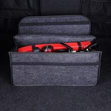 1 pièce Organisateur de coffre de voiture pliable en fibre de polyester, design à plusieurs emplacements - boîte de rangement de voiture portable, convient à la plupart des voitures, design compact, structure robuste, convient aux aventuriers en plein air
