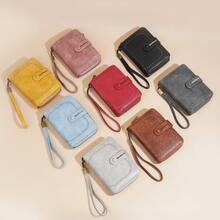 RFID Blocking Fashion Women Wallet Faux Leather Credit Card Holder Large Capacity Hasp Zipper Purse For Women Money Wallet Mini Wallet Purse Wallet Small Wallet Cute Wallet Card Wallet Coin Wallet Wristlet Wallet Pouch Lanyard