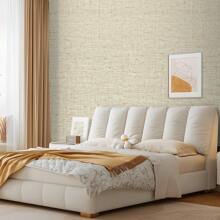 1 Roll Beige Linen Texture Vintage Wallpaper Peel And Stick Vinyl Contact Paper Film Kitchen Countertop Bedroom Living Room Entertainment Venue Home Decoration Wall Sticker Furniture Renovation DIY Easy Installation Removable Wallpaper 15.7inX393.7/196.8/118.1in/39.3in Wall Paper Wall Stickers Room Decor Wall Decor Living Room Decor