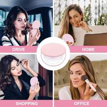 1 Set 1X/2X Portable Travel Makeup Mirror Rechargeable Handheld Vanity Mirror For Women Compact Travel For Go Touch Ups And Everyday Use Lightweight And Practical Design,Daylight LED Folding Mirror.Pocket Mirror For Handbag Purse.