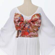 CAMDOM Japanese Traditional Kimono Pre-Tied Bow Sakura Obi Belt Sash Yukata Robe Accessories - 弓17 - 查看 2