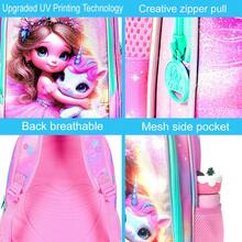 3PCS Unicorn Backpack For Girls, 16"Kids Bookbag With Lunch Box, School Bag For Elementary Preschool Toddler - Backpack - View 4
