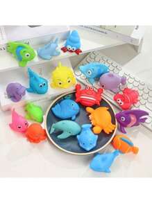 Animali piccoli simulati, premuti e chiamati paperino giallo, tartarughina, giocattoli per bambini, giocattoli interattivi per neonati per il bagnetto e il gioco in acqua