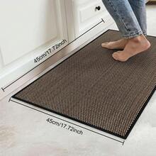 Washable Non-Slip Kitchen Rug, 2 Counts Faux Sisal Running Rug, Lounge Absorbent Rug, Kitchen Area Rug, Faux Woven Kitchen Mat For Home Dormitory Bathroom Hotel, Room Decor, Runner Carpets, Rugs Room Men, Washable Reusable Rug, Machine Washable Rug - Khaki - View 6
