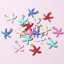 10pcs 10.5x10mm Stainless Steel Small Dots Starfish Charms Pendant Enamel DIY Jewelry Making Accessories Findings Necklace Earrings
