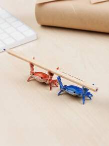 1pc Creative Cute Crab Weightlifting Phone Holder, Minimalist Personalized Desk Decor Accessory, Gift For Pet Lovers