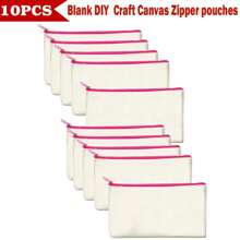 40/20/10/5pcs Set Blank Canvas Tote Bags, Digital Printing Craft DIY Handmade Gift Bag Multipurpose Set, Portable Cosmetic Bag/Toiletry Kit Travel Makeup Set, Express Love & Gratitude Gift Packtravel Essentials For Vacation Summer Holiday Back To School School Stuff Bag For School Travel Bag For Women Makeup Bag For Travel