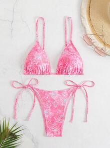 2 Stück Blumen-Bikini-Set, für Sommer Strandurlaub