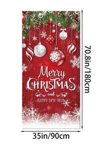 1 pezzo, Ghirlanda di campanelle di Natale di lusso, Decorazione per porta in polietilene da 35x70,8 pollici, Telo di sfondo per Buon Natale, Copertura per foto appesa, Decorazione per l'ingresso di casa, Adatto per decorazioni natalizie e scene di carnevale per il nuovo anno, Decorazioni per la casa, Decorazioni natalizie, Decorazioni per la stanza d'inverno
