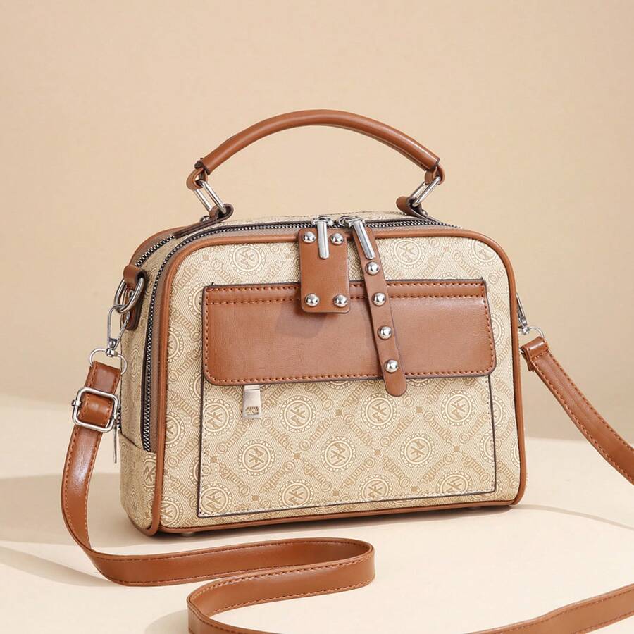 Women Shoulder Bags - 字母款米白色 - 查看 1