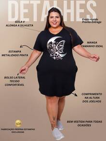 Plus Size Dresses - màu đen - Xem 3