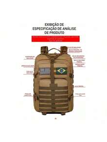 Tactical Backpack Camping Military 50 Liters Water Resistant W03 Yobel.Store - Khaki - View 5
