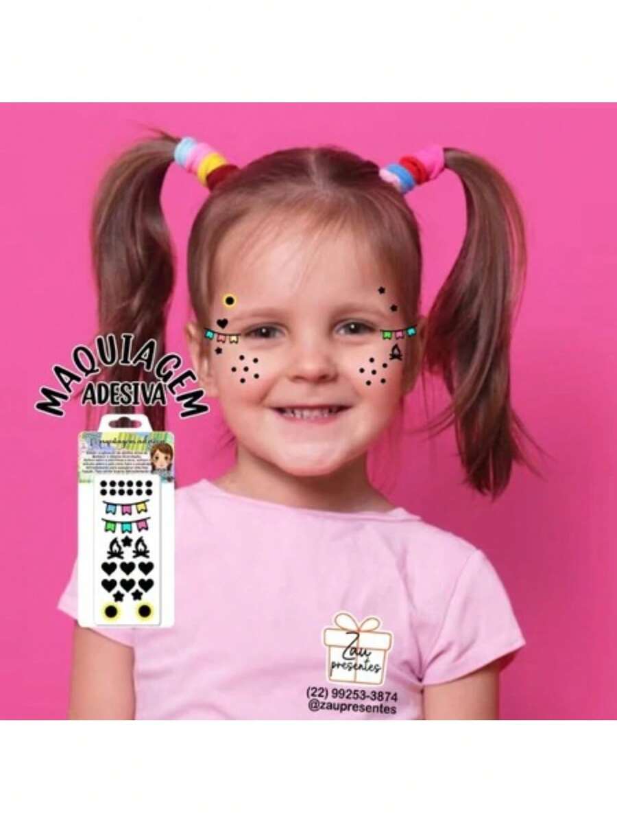 Makeup For Festa Junina Country Party Sticker - Multicolor - View 1