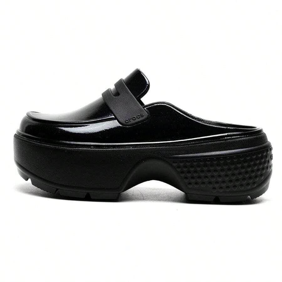 Crocs 男女通用 Snow House 闪亮乐福鞋 休闲舒适轻便户外旅行休闲拖鞋/凉鞋 210659-001 - 黑色 - 查看 1