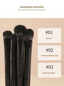 8pcs/Set Soft Bristle Makeup Brushes Set - Eyeshadow Brush, Blending Brush, Crease Brush, Concealer Brush, Angled Liner Brush, Eyebrow Brush, Beauty Makeup Tools