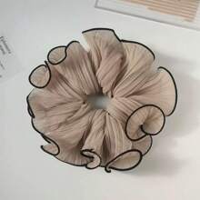 1/4 pièces Anneaux de cheveux élégants et minimalistes en tissu, boucles de cheveux plissées de couleur unie, accessoires de mode polyvalents pour un port quotidien