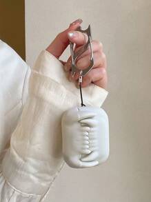 Saber Tooth Tiger Zahn geformte Silikon Wireless Kopfhörer Hülle kompatibel mit Apple Ohrhörer Hülle 1/2/3/4/Pro/Pro2(Nd)/Pro(3rd)