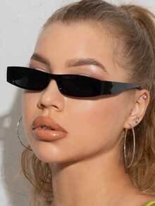 1 Stück Damen Vintage kleine quadratische Rahmen Mode Brille, modische Brille im Stil von Straßenfotografien