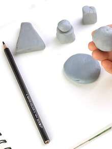 1/2pcs Rubber Kneadable Eraser Art Eraser Cleanly Removes Marks Without Damaging Paper,For School Supplies,Back To School - Multicolor - View 8