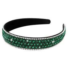 Rhinestone Headband - Dark Green Bling Sparkly Crystal Diamond Thin Hair Band For Women & Girls, Fashion Accessory For Holiday, Birthday Gift - Navy Blue - View 7