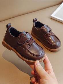 婴儿鞋，男婴学步鞋，秋季软底皮鞋，幼儿正装鞋 - 棕色 - 查看 5