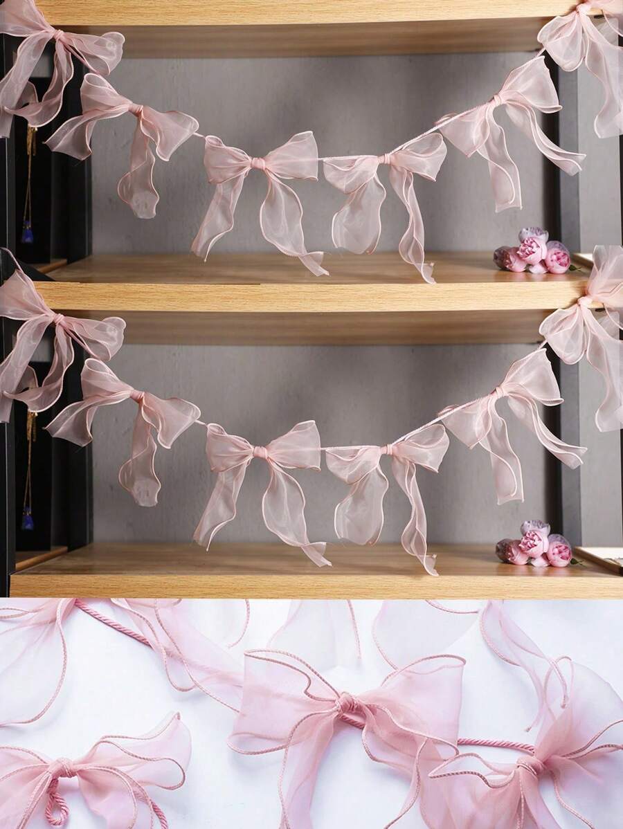 1 pieza Set de lazos de cinta de organza para el Día de San Valentín, lazos decorativos para fiestas, envoltura de regalos, decoración de bodas, regalos para el Día de la Madre, accesorios DIY