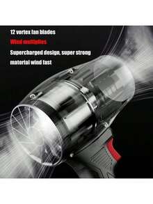 High-Efficiency Powerful Turbo Fan Duct Cordless Strong Blow Dryer Handheld Fan, With A Turbine Jet Blow Dryer At 200,000 Revolutions Per Minute, Strong Airflow Of 1300G, Turbo Drying Vehicle Dryer, Lawn Care Blow Dryer, Snow Blower, For Yard Cleaning - Multicolor - View 13