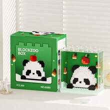 Animal Model Building Block Toys, Panda, Raccoon, Sheep, Elephant, Hamster, Penguin, Giraffe, Tiger Tabletop Decor, Gift For Halloween, Thanksgiving, Christmas, Birthday - Clear - View 7