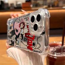 Funda de Teléfono Anime New Dandadan Compatible con 17 16/15/14/13/12/11 Pro/X/XR/XS/8/Plus, Funda Transparente Suave a Prueba de Golpes - Colores mixtos - Ver 7