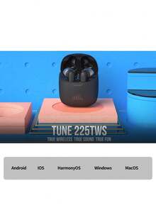 JBL TUNE 225TWS 真无线蓝牙 5.0 耳机 - 纯正低音音质,搭配充电盒续航长达 25 小时,支持语音助手,佩戴舒适稳固,IPX4 级防水防汗,适合运动、健身、旅行 - 多种颜色可选(黑色/白色/蓝色) - 黑色 - 查看 3