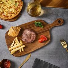 1 pieza Tabla de cortar de nuez - Tabla de cortar de cocina de alta calidad hecha a mano, adecuada para preparación de alimentos, hecha de madera, adecuada para el hogar, fiestas, oficina, tabla de picar multifuncional | Diseño de madera natural | Panel de superficie lisa
